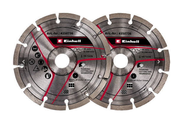 Диски для бороздоділа (штроборіза) Einhell 125х22.2 мм, 2 шт (4350736)