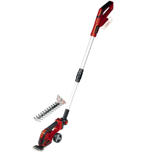 Акумуляторні ножиці Einhell GE-CG 18/100 Li T - Solo (3410310) 18 В для трави та кущів. 2 насадки, телескопічна ручка, Softgrip, Power X-Change