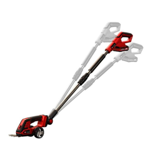 Акумуляторні ножиці Einhell GE-CG 18/100 Li T - Solo (3410310) 18 В для трави та кущів. 2 насадки, телескопічна ручка, Softgrip, Power X-Change